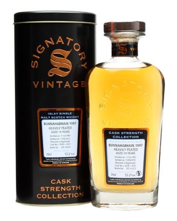 Bunnahabhain 1997 14년산 Peated Cask #5530-5531 Signatory Un-Chillfiltered Collection