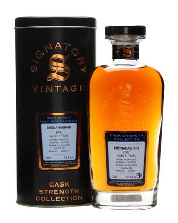 Bunnahabhain 2002 11년산 Sherry Butt Signatory Cask Strength Collection