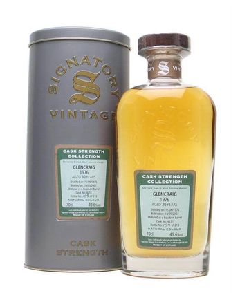 Glencraig 1976 30년산 Bourbon Barrel Signatory Cask Strength Collection