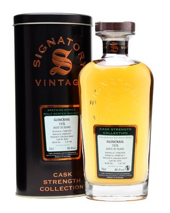 Glencraig 1976 35년산 Cask #4259 Signatory Cask Strength Collection