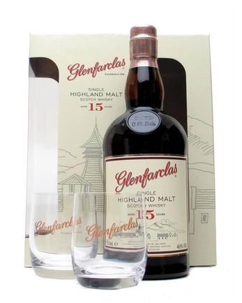 Glenfarclas 15년산 Set with Two Glasses