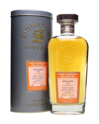 Glen Scotia 1974 33년산 Bourbon Cask #847 Signatory Cask Strength Collection