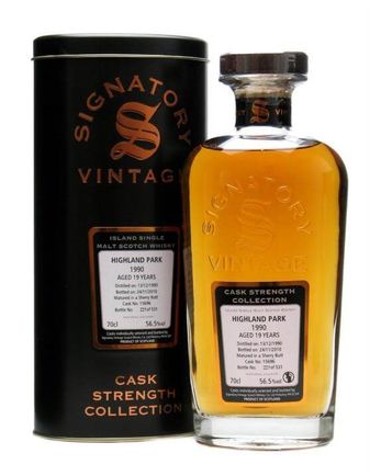 Highland Park 1990 19년산 Sherry Butt #15696 Signatory Cask Strength Collection