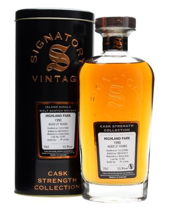 Highland Park 1990 21년산 Sherry Butt #15700 Signatory Cask Strength Collection