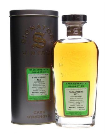 Rare Ayrshire 1975 34년산 Cask #558 Signatory Cask Strength Collection