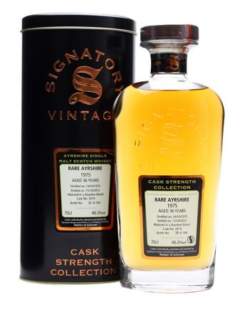 Rare Ayrshire Ladyburn 1975 36년산 Cask #3419 Signatory Cask Strength Collection