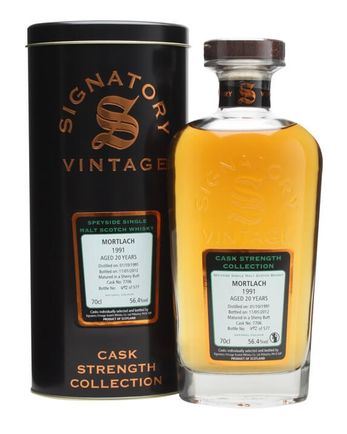 Mortlach 1991 20년산 Sherry Butt #7706 Signatory Cask Strength Collection