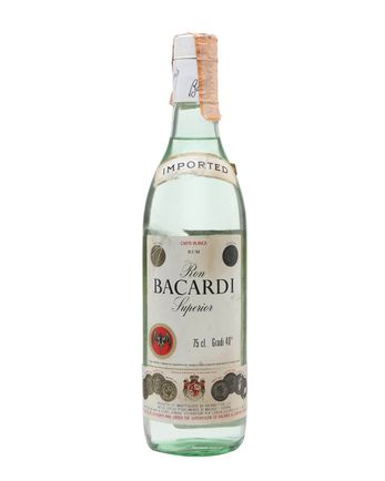 Bacardi Superior Rum Bottled 1980s Spain
