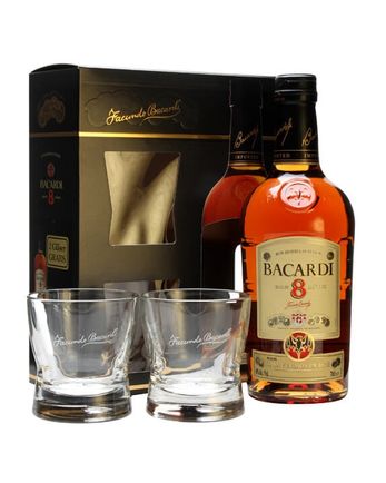 Bacardi 8년산 and 2 Glass Pack