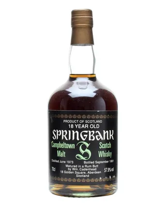 Springbank 1973 18년산 Rum Butt Cadenhead's 75cl
